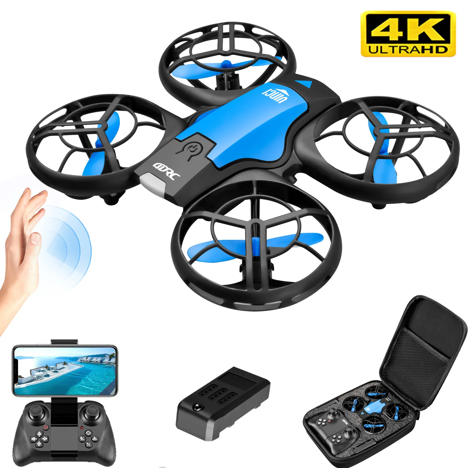 Drone Ae Rc - Novo Mini Drone V8 4K Profissional