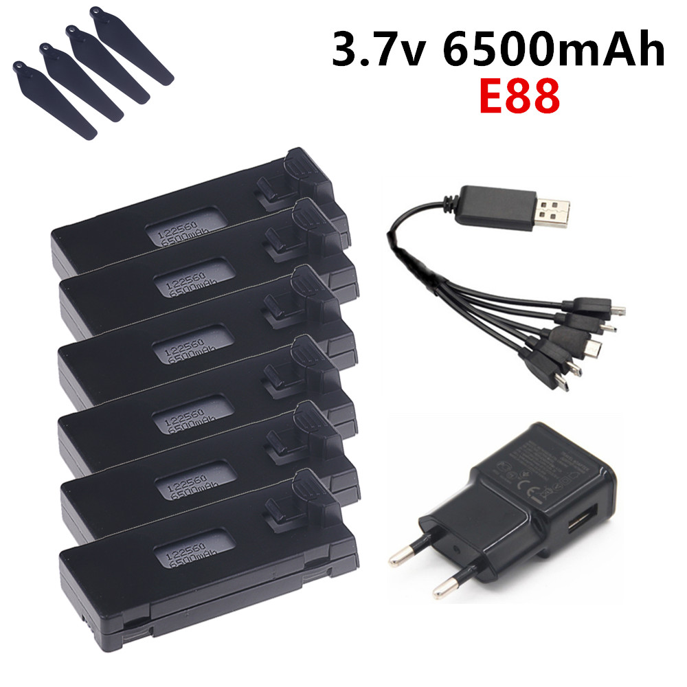Bateria lipo 3.7v 6500mah para - Drone E88 Rc Quadcopter avaliação e preço